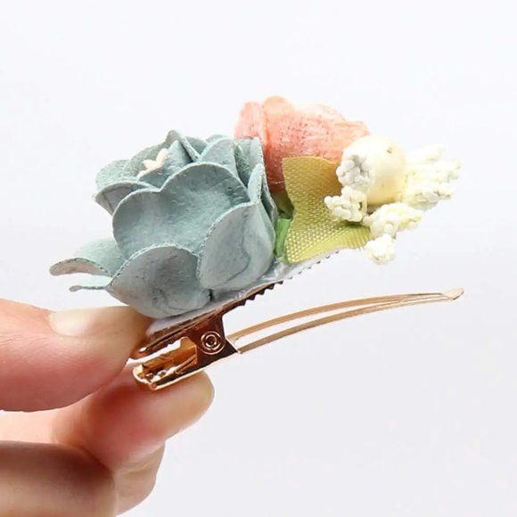 5pcs Floral Hair Clips Flowers Crown Hairpins Rose Beach Party Bridal - Picture 3 of 4